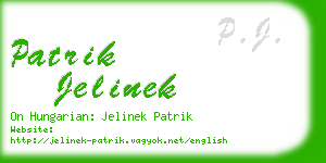 patrik jelinek business card